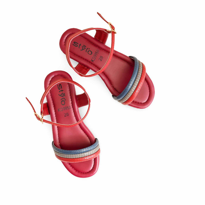 Girls Red Casual Sandal KD9850