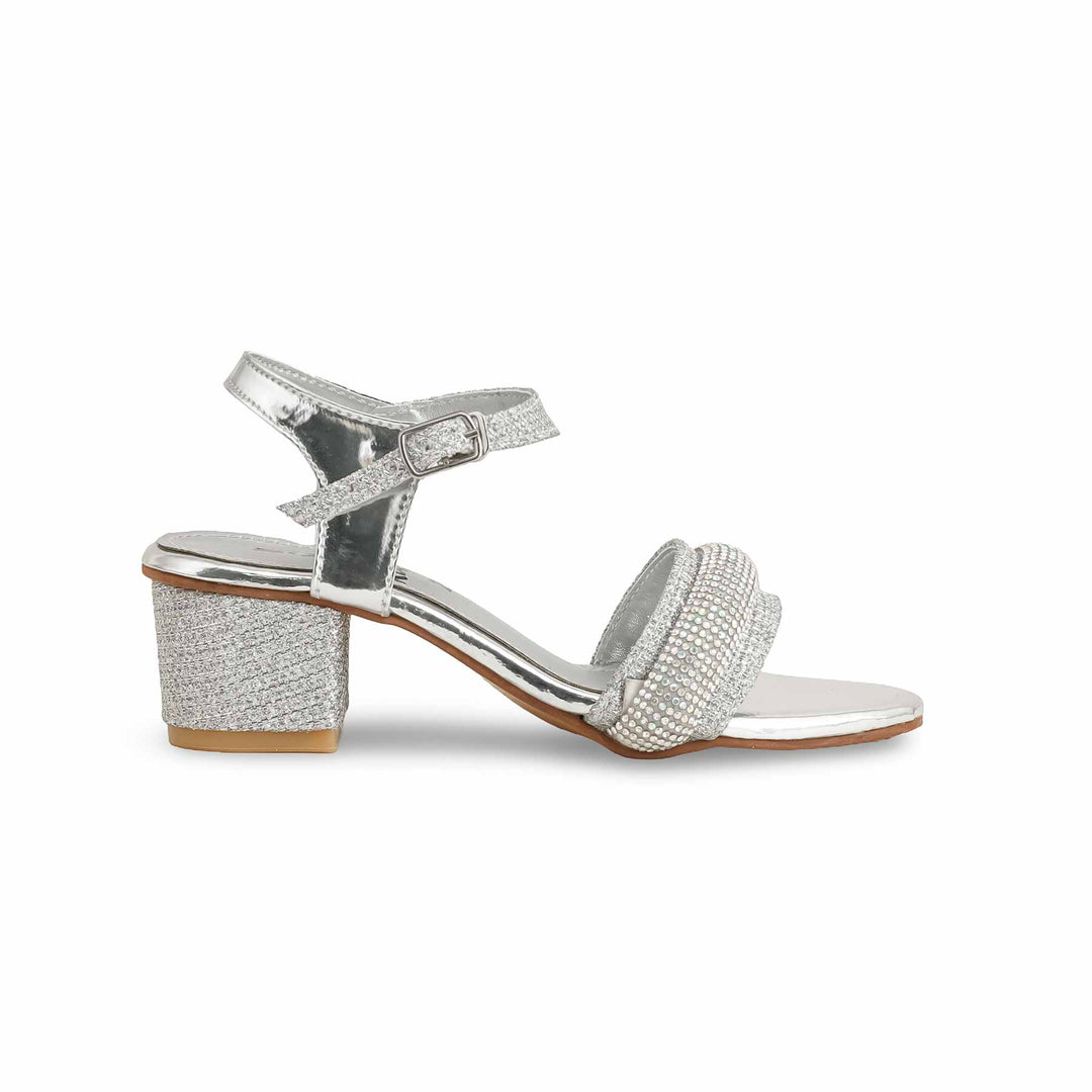 Girls Silver Fancy Sandal KD9860