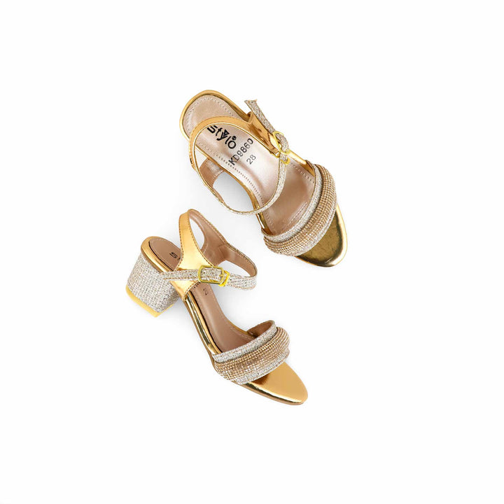 Girls Peach Fancy Sandal KD9860