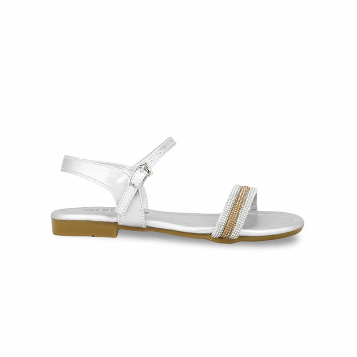 Girls Silver Formal Sandal KD9871