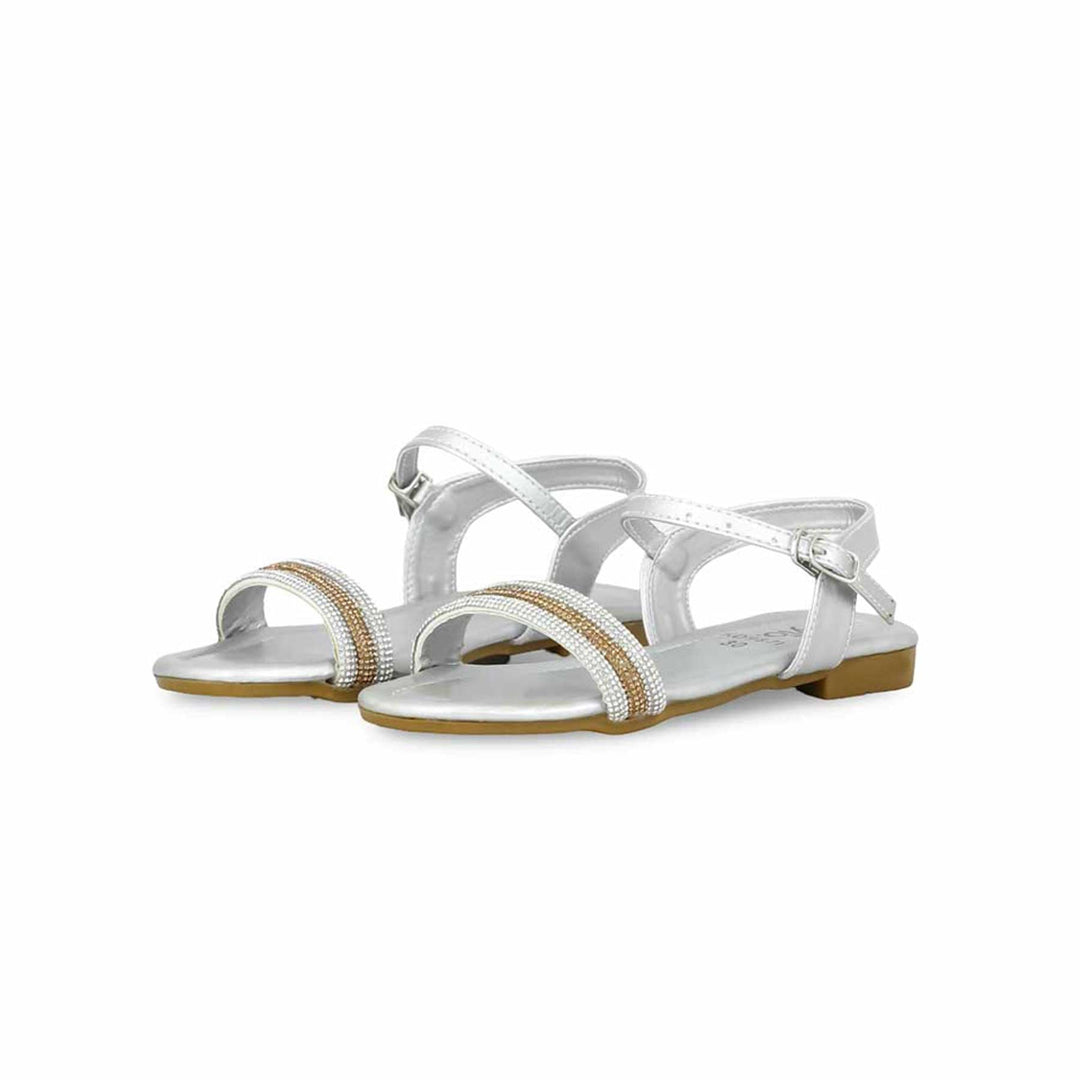 Girls Silver Formal Sandal KD9871