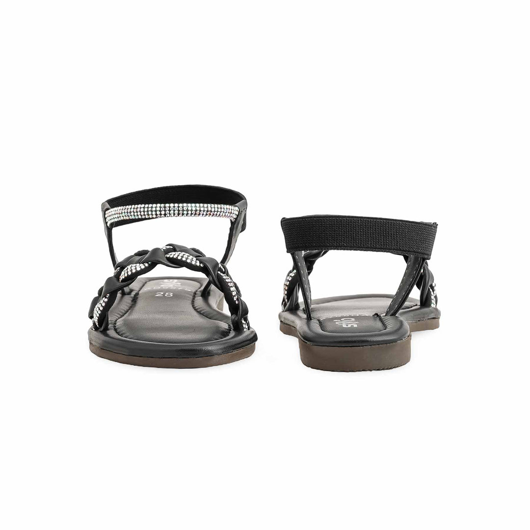 Girls Black Formal Sandal KD9875