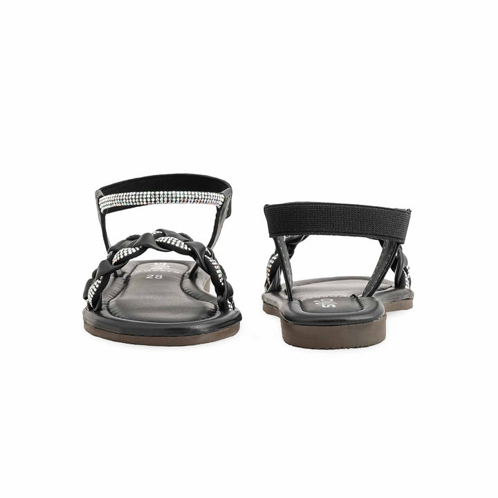 Girls Black Formal Sandal KD9875