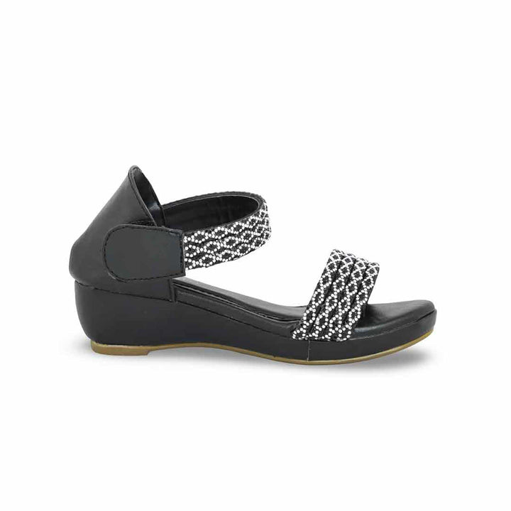 Girls Black Fancy Sandal KD9878