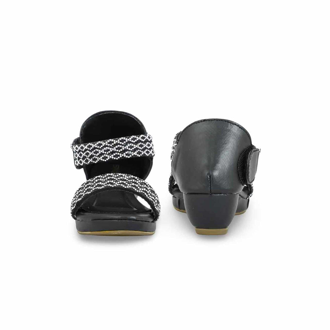 Girls Black Fancy Sandal KD9878