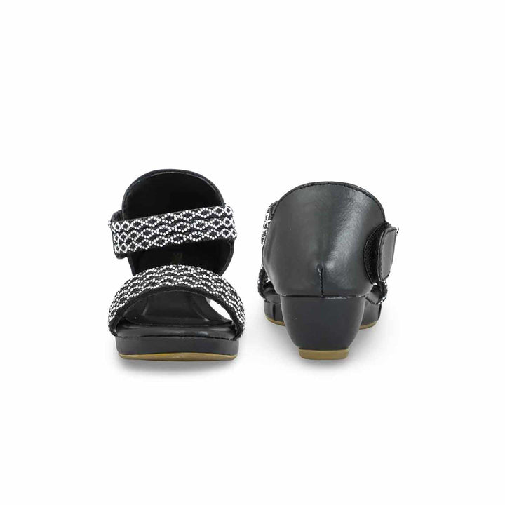 Girls Black Fancy Sandal KD9878