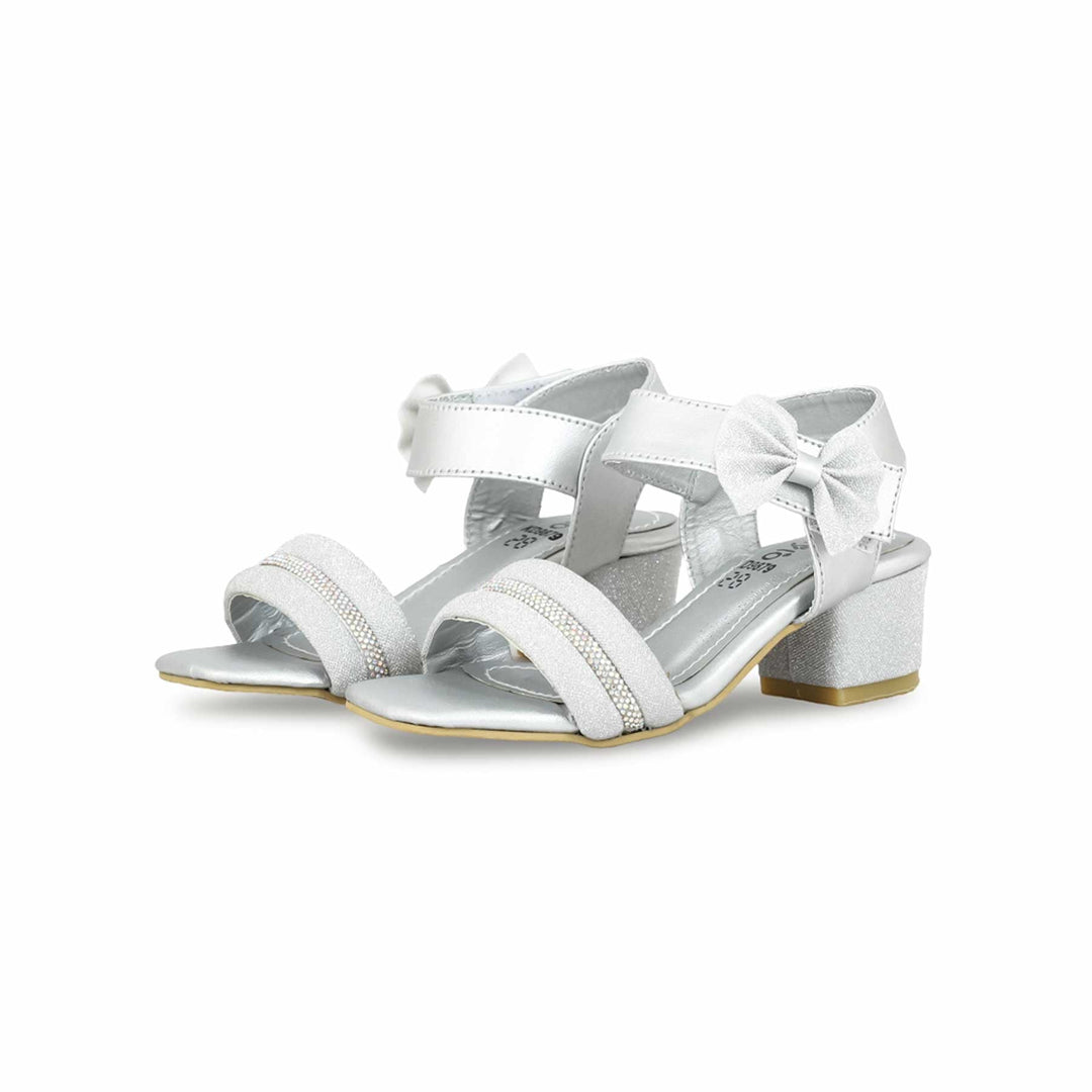 Girls Silver Formal Sandal KD9879