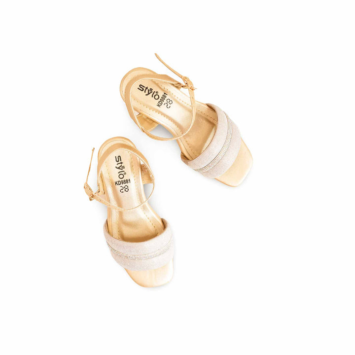 Girls Golden Fancy Sandal KD9881