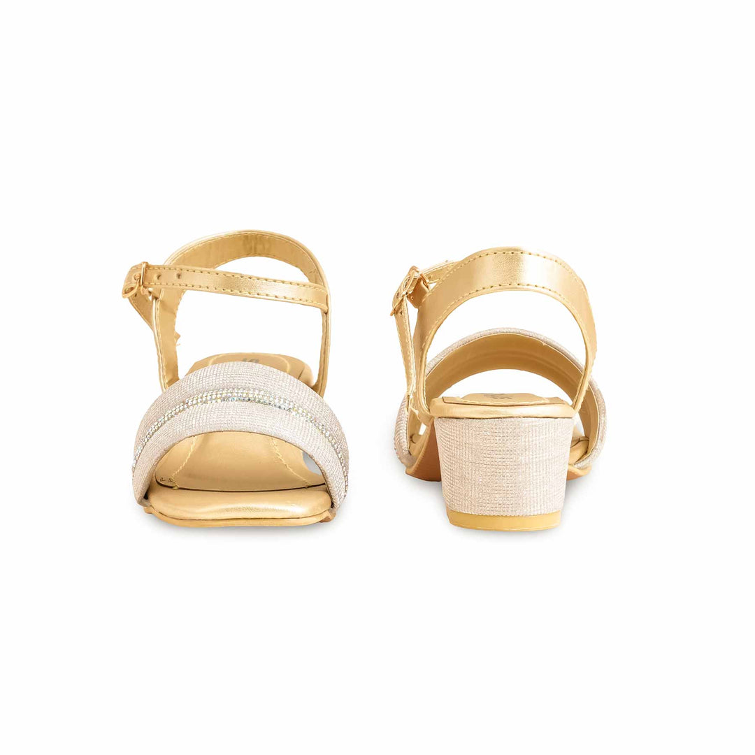 Girls Golden Fancy Sandal KD9881