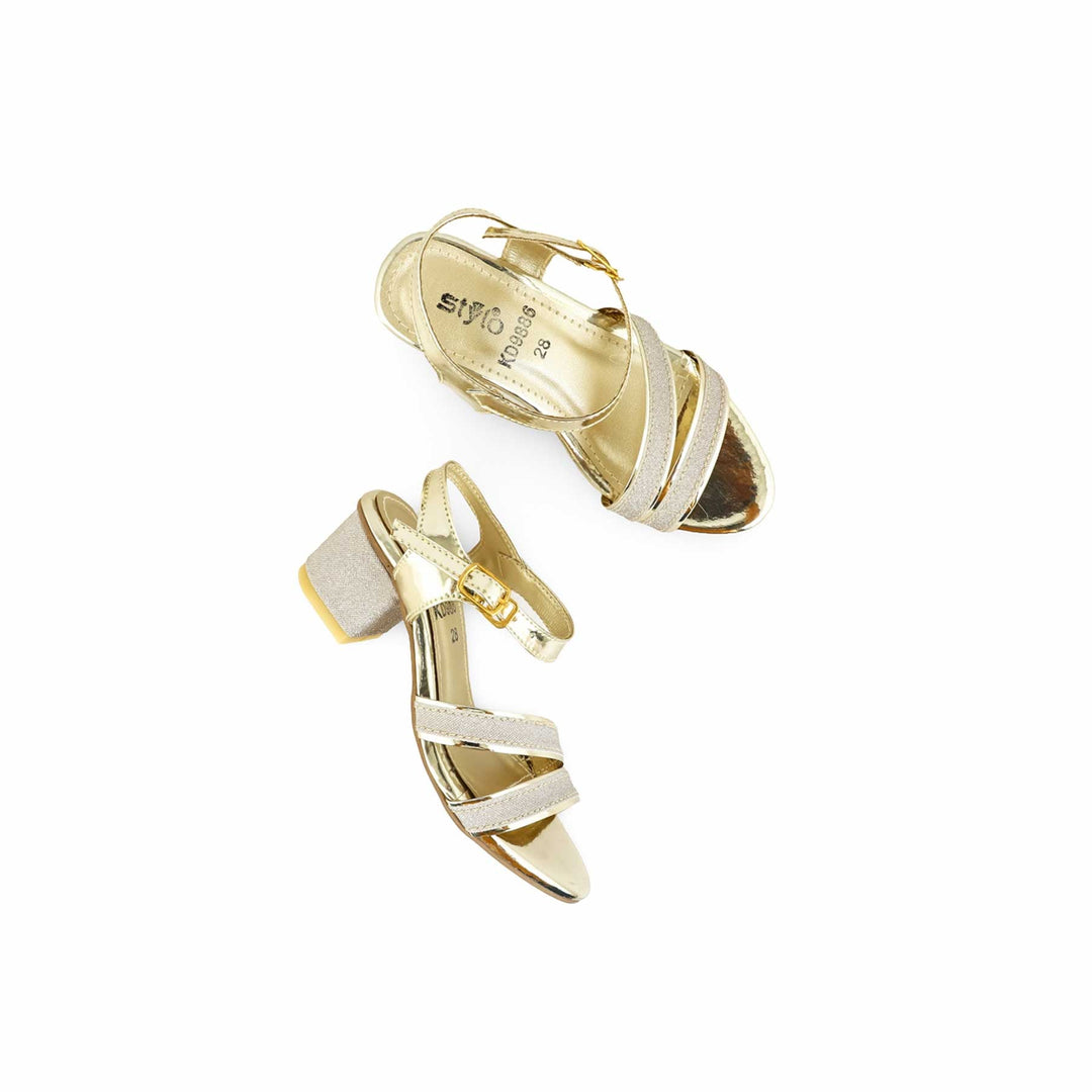 Girls Golden Formal Sandal KD9886