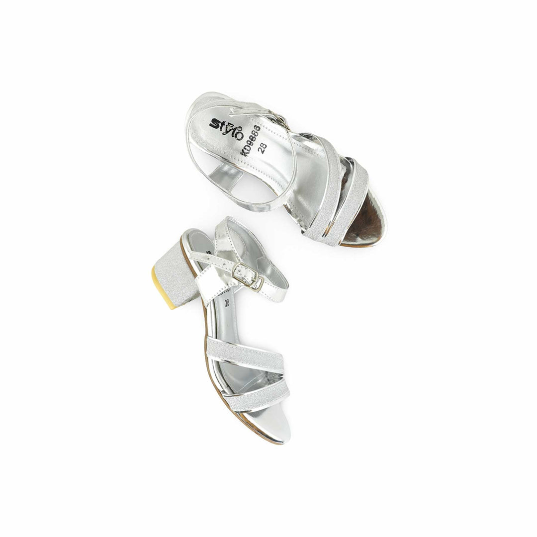 Girls Silver Formal Sandal KD9886