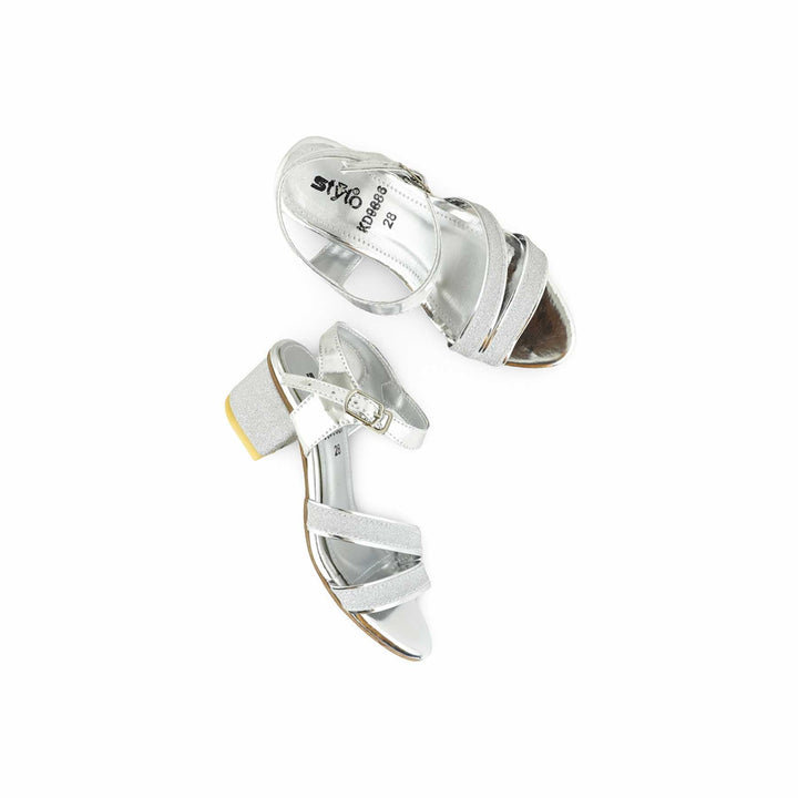 Girls Silver Formal Sandal KD9886