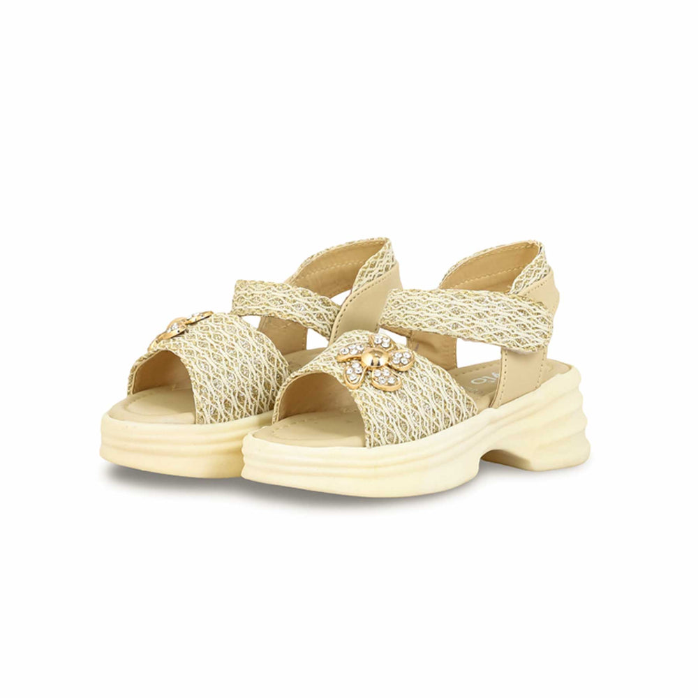 Girls Golden Formal Sandal KD9900