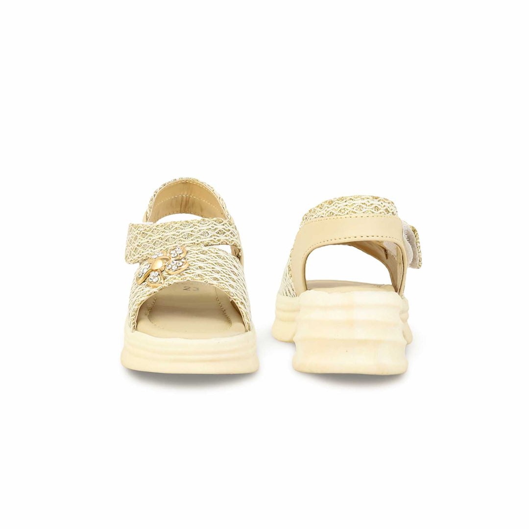Girls Golden Formal Sandal KD9900
