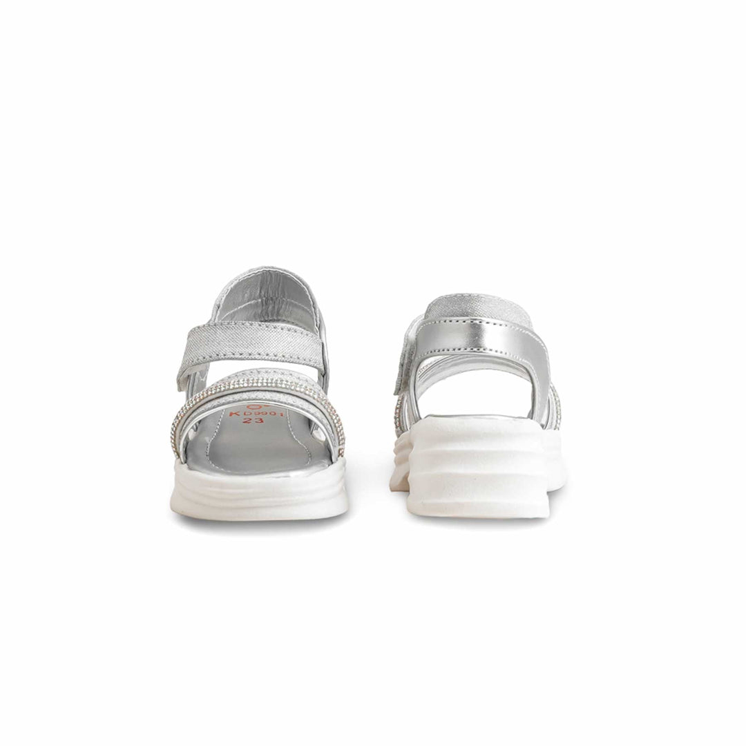 Girls Silver Fancy Sandal KD9901