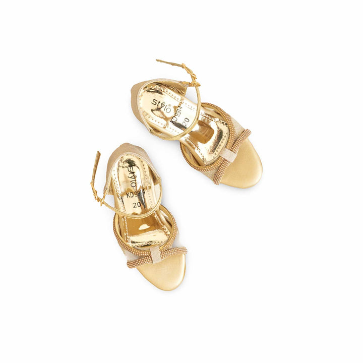 Girls Golden Fancy Sandal KD9914