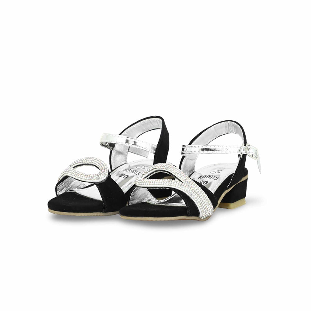 Girls Black Fancy Sandal KD9915