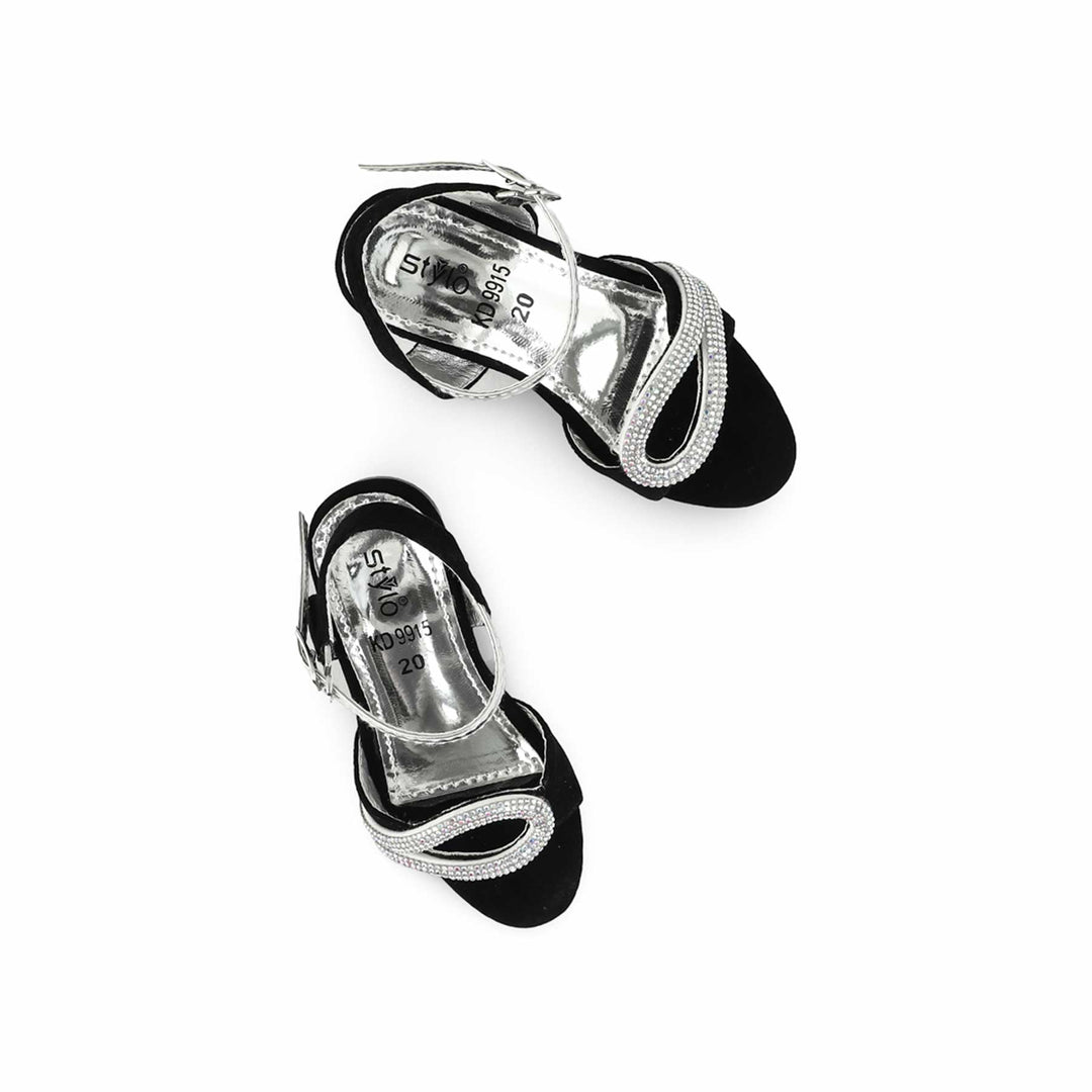 Girls Black Fancy Sandal KD9915
