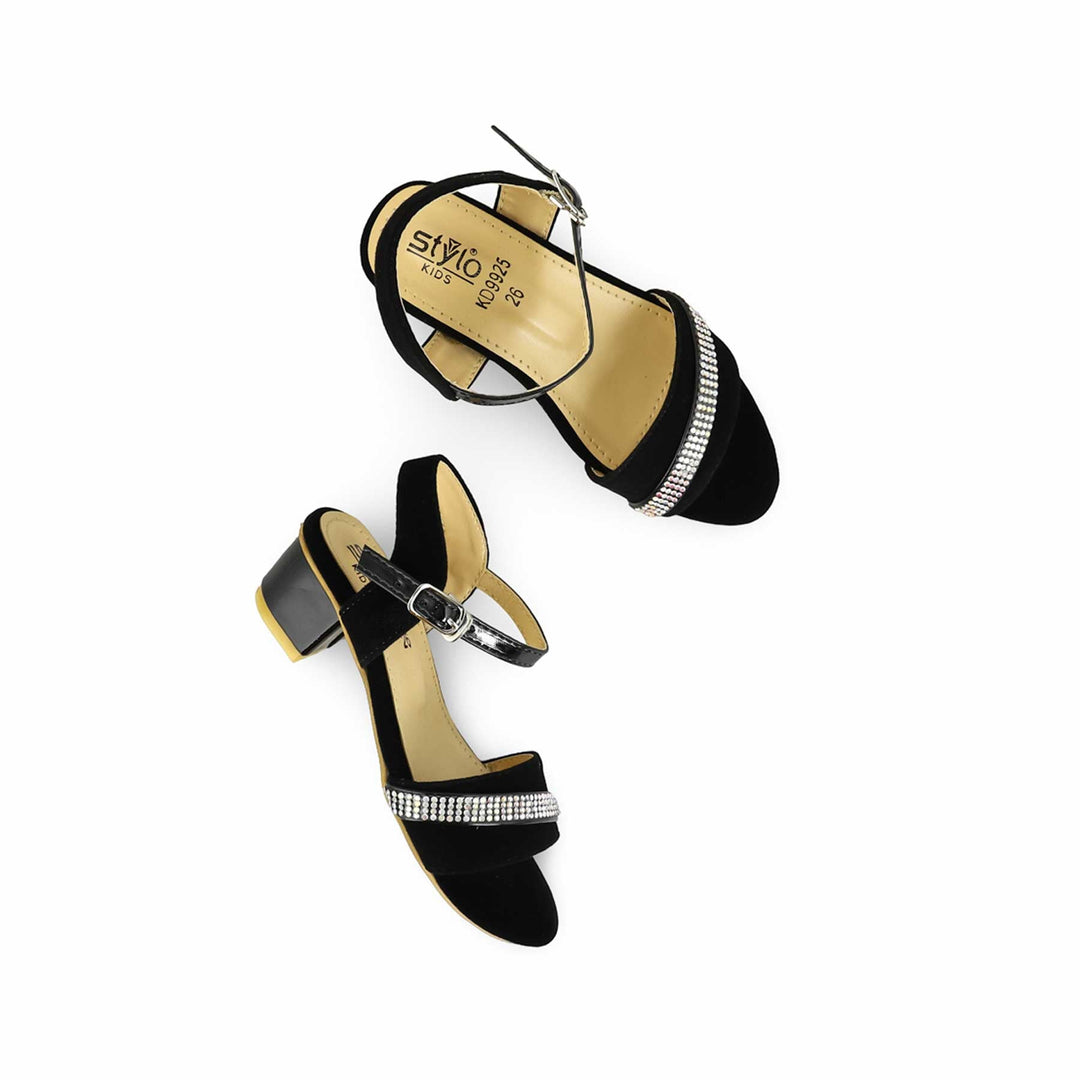 Girls Black Formal Sandal KD9925