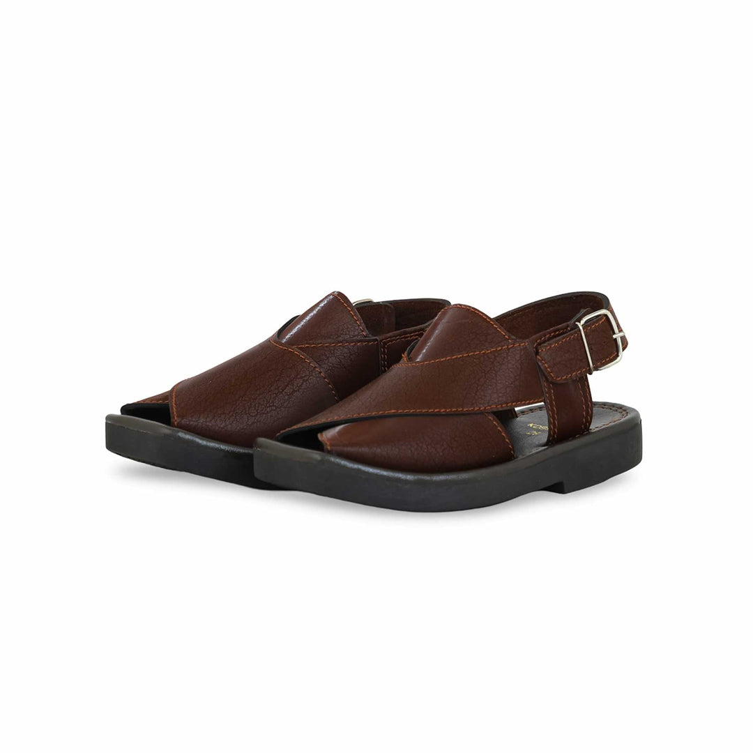Boys Brown Peshawari Chappal KD9937