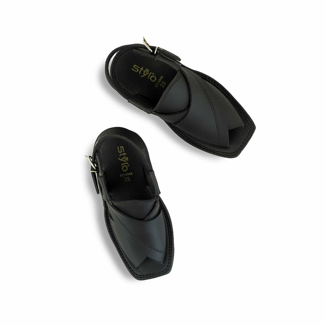 Boys Black Peshawari Chappal KD9944