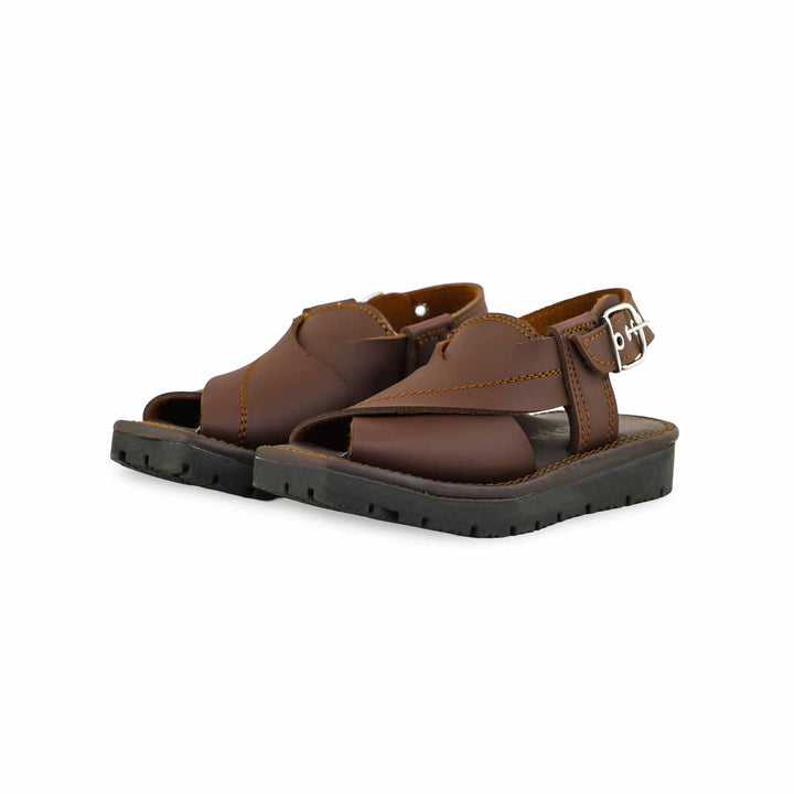 Boys Brown Peshawari Chappal KD9944