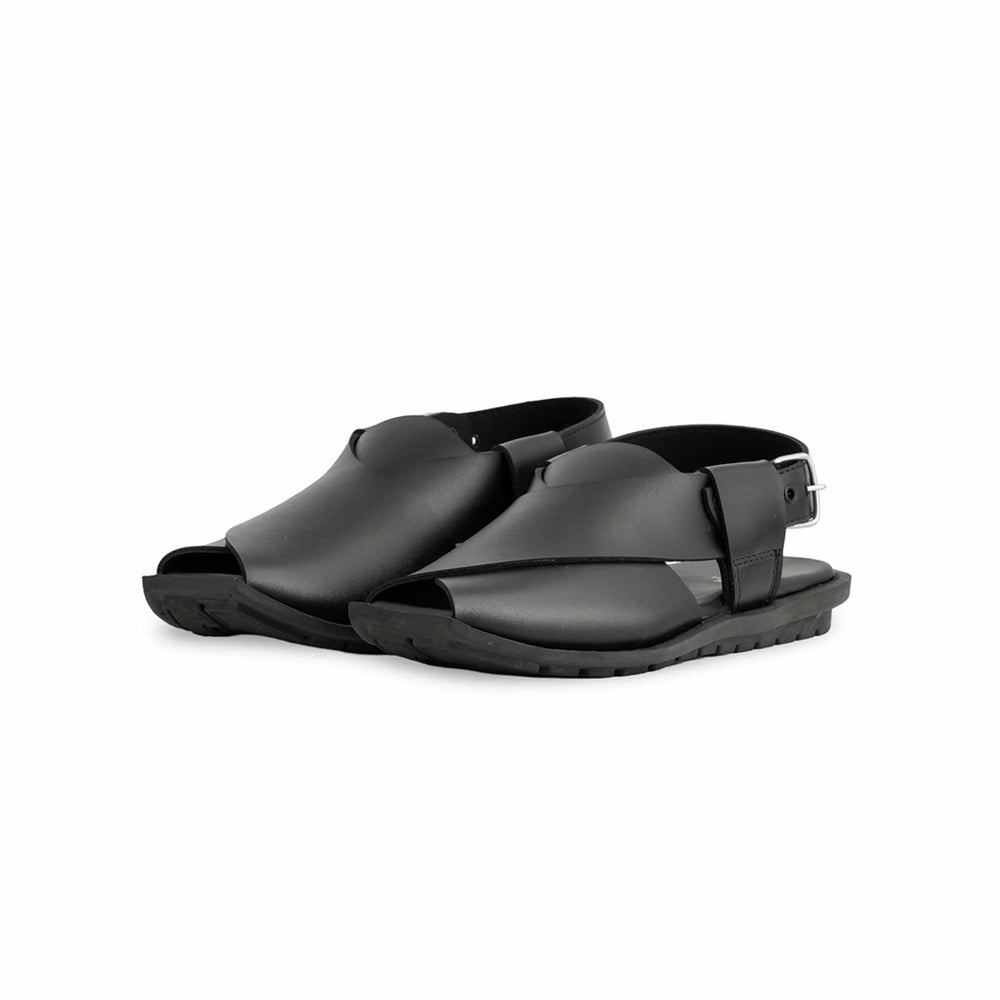 Boys Black Peshawari Chappal KD9955