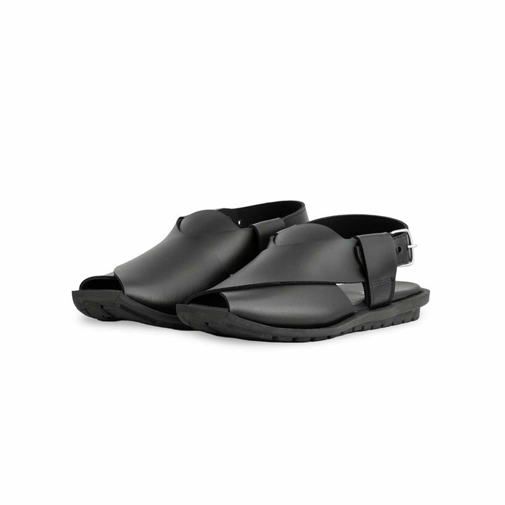 Boys Black Peshawari Chappal KD9955