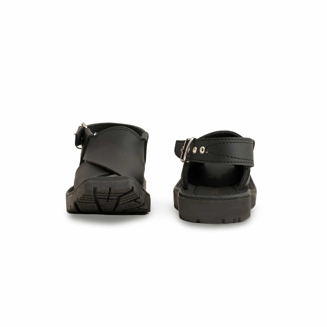 Boys Black Peshawari Chappal KD9958