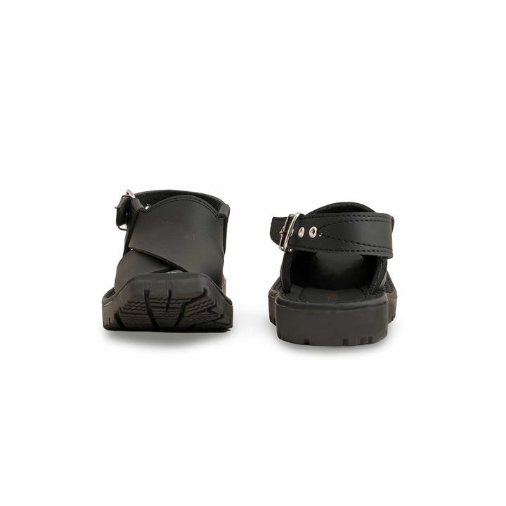 Boys Black Peshawari Chappal KD9958