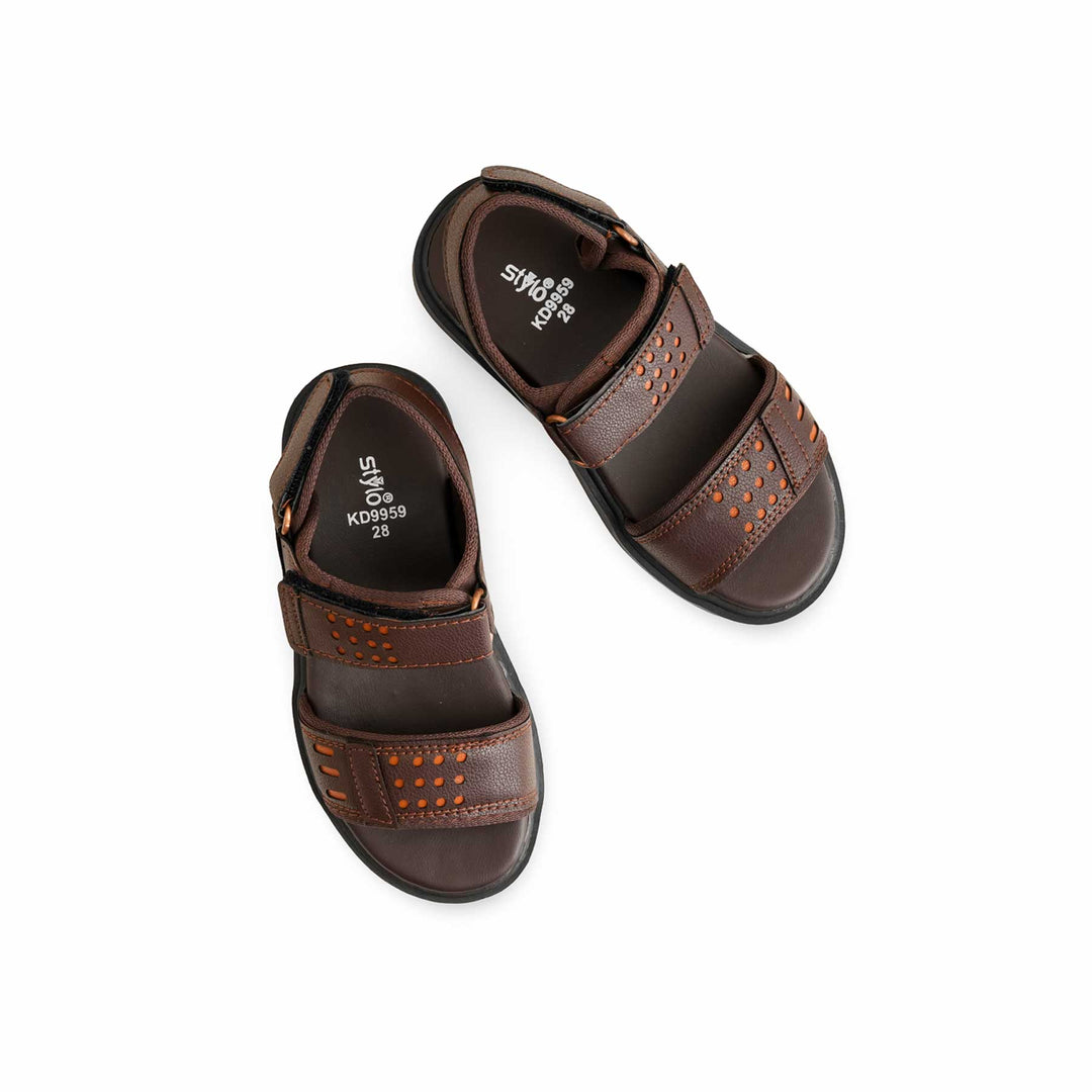 Boys Brown Formal Sandal KD9959