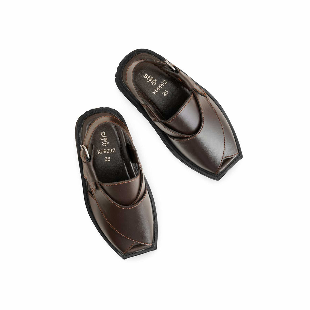 Boys Coffee Peshawari Chappal KD9992