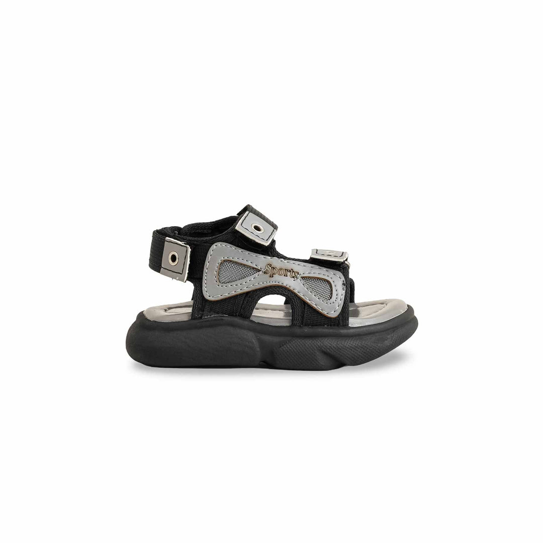 Boys Black Casual Sandal KD9997