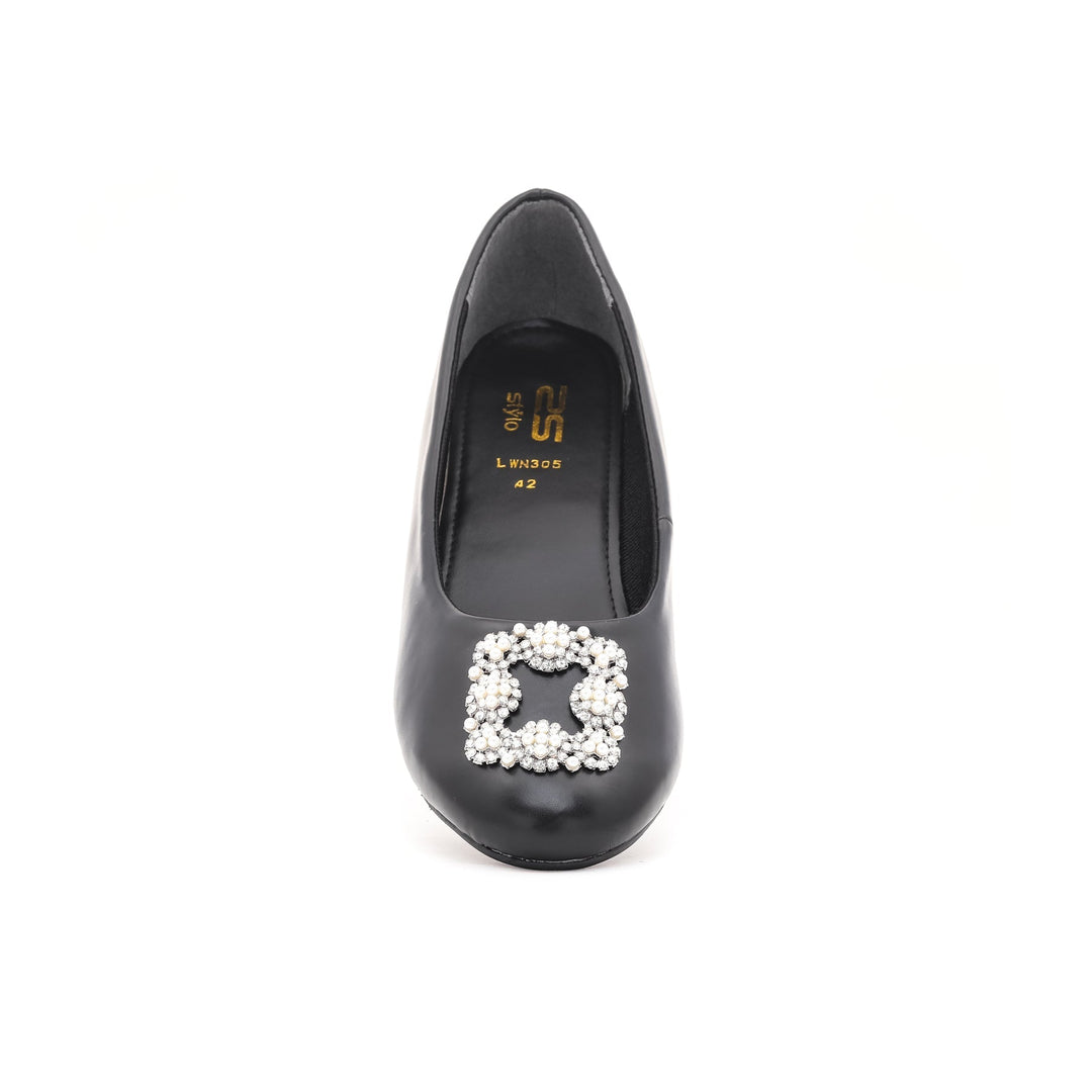 Black Winter Pumps LWN305