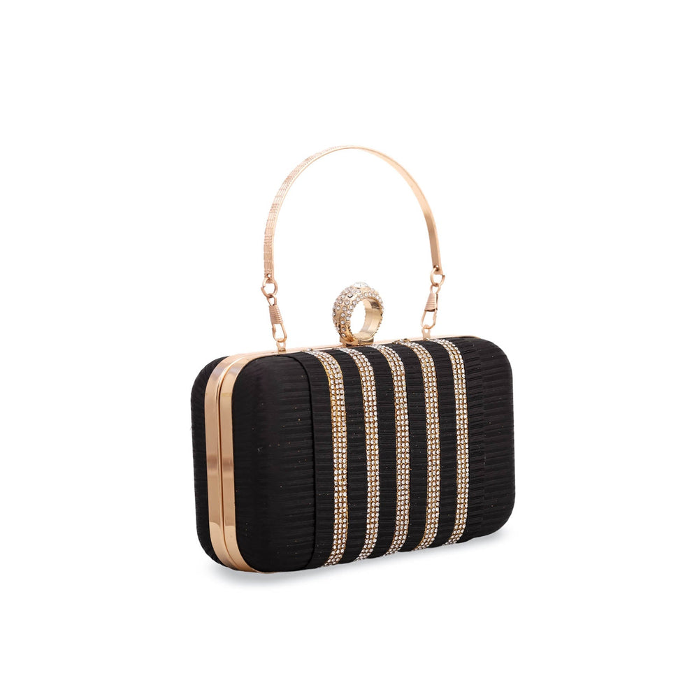 Black Fancy Clutch P15051