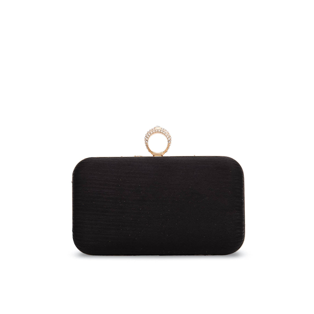 Black Fancy Clutch P15051