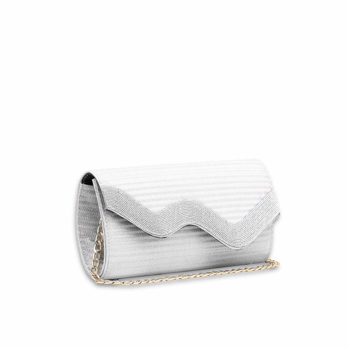 Silver Fancy Clutch P15330