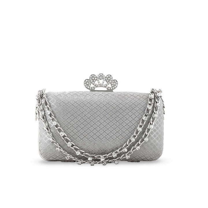 Silver Fancy Clutch P15337