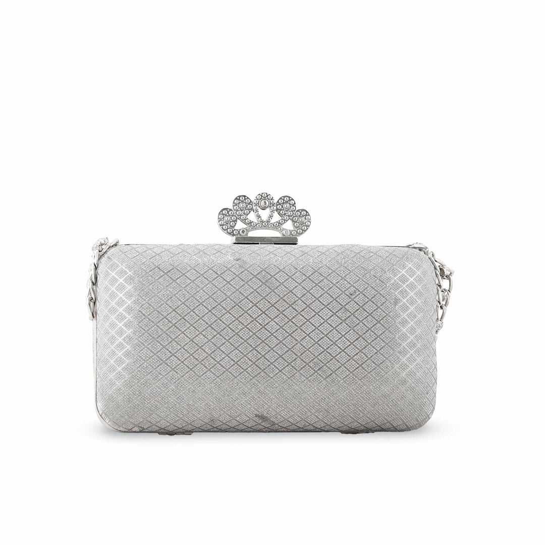 Silver Fancy Clutch P15337