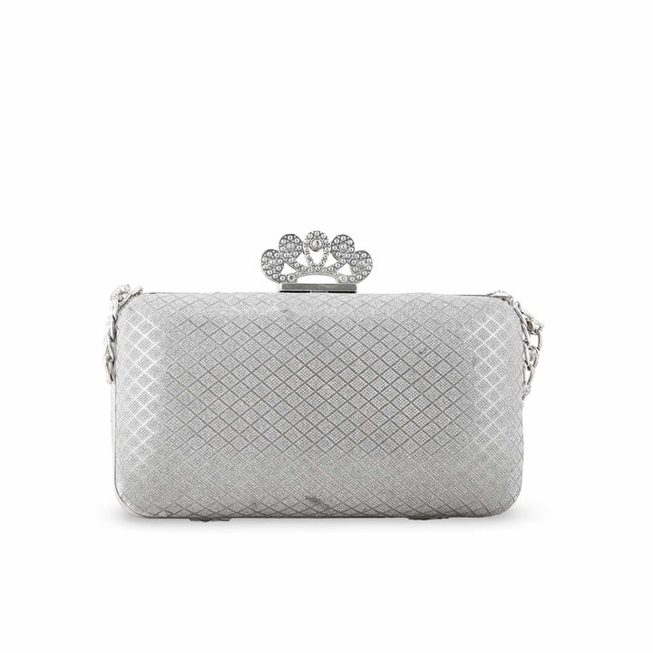 Silver Fancy Clutch P15337