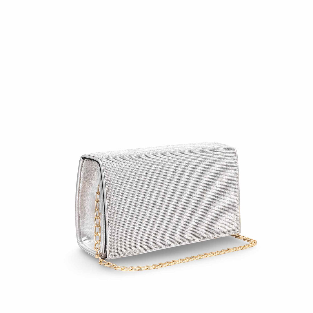 Silver Fancy Clutch P15353