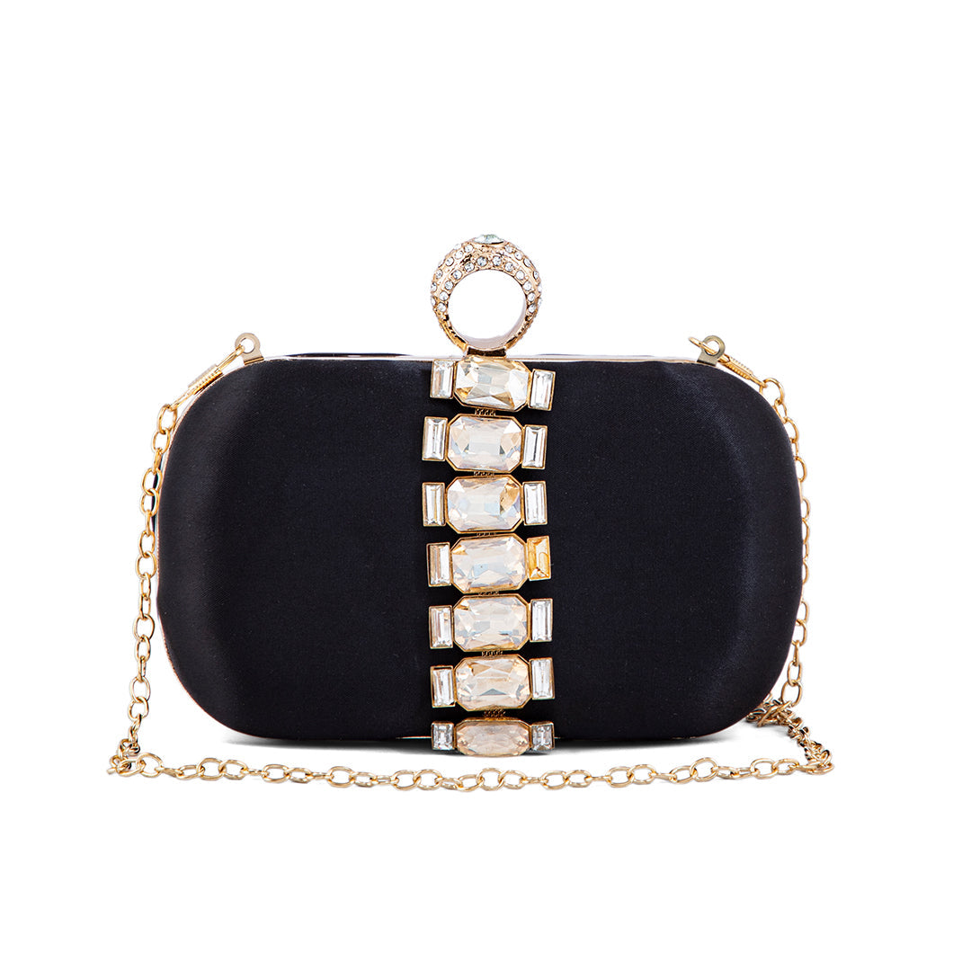 Black Fancy Clutch P15360