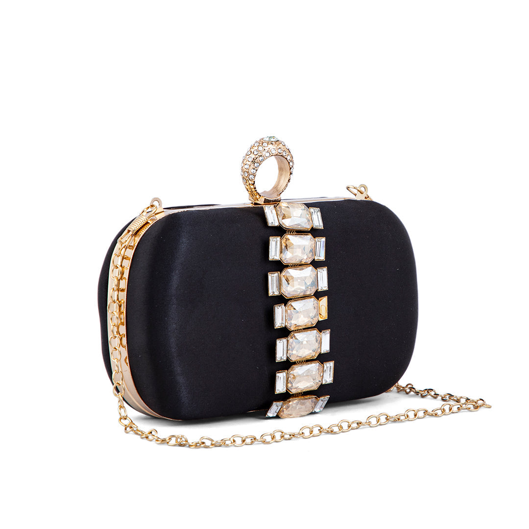 Black Fancy Clutch P15360