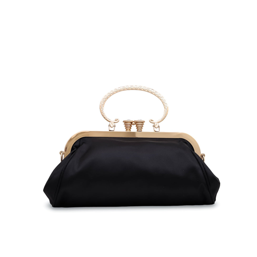 Black Fancy Clutch P23835