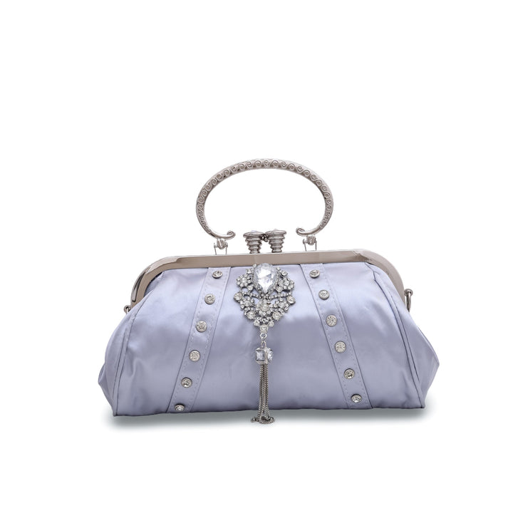 Silver Fancy Clutch P23835