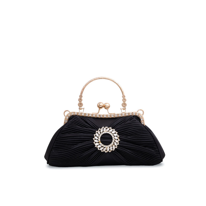 Black Fancy Clutch P23836