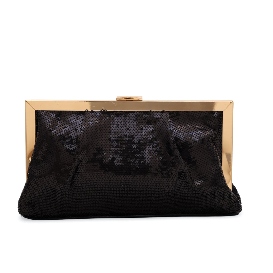 Black Fancy Clutch P23837