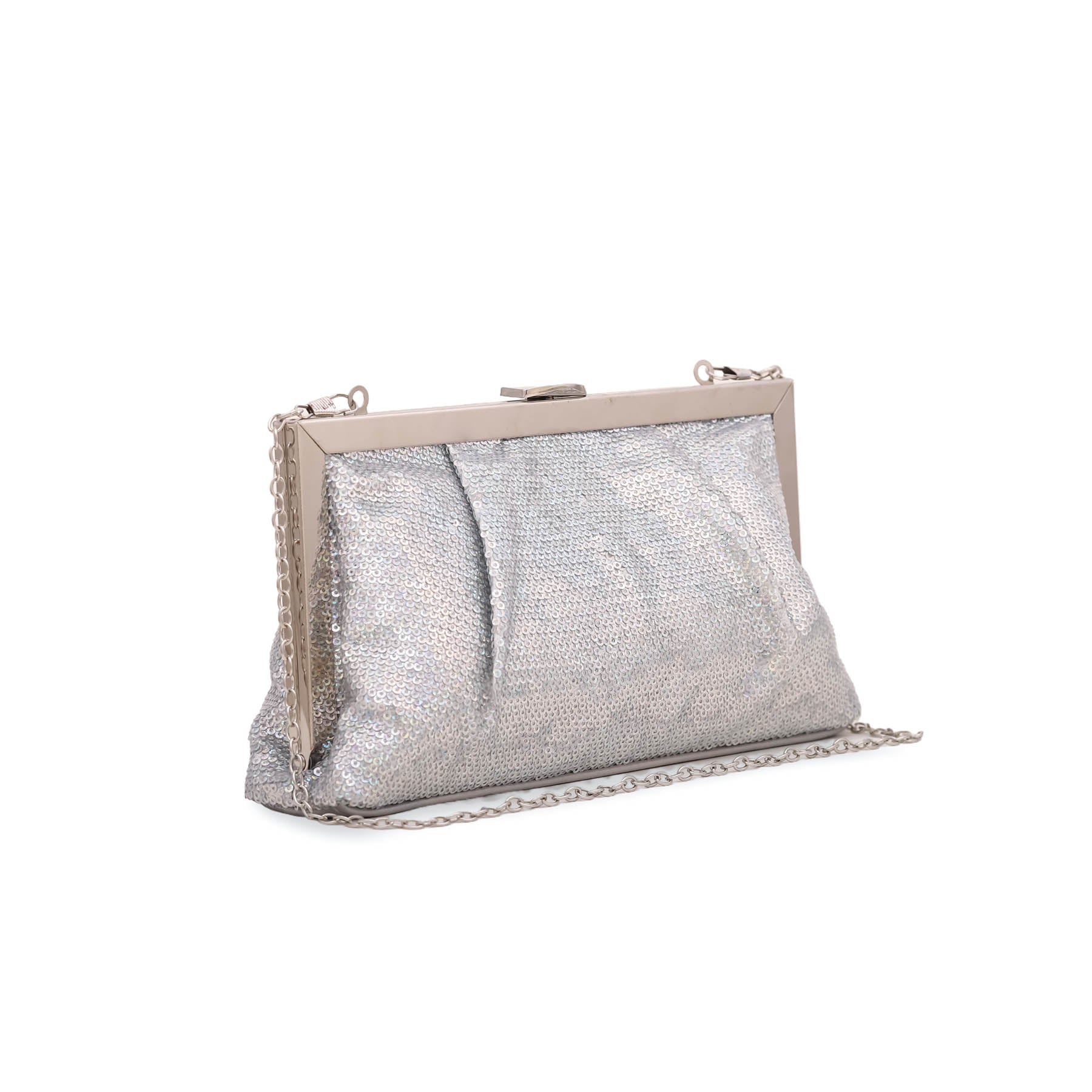 AB Silver Fancy Clutch P23837