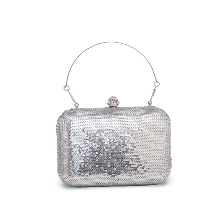 Silver Fancy Clutch P23843