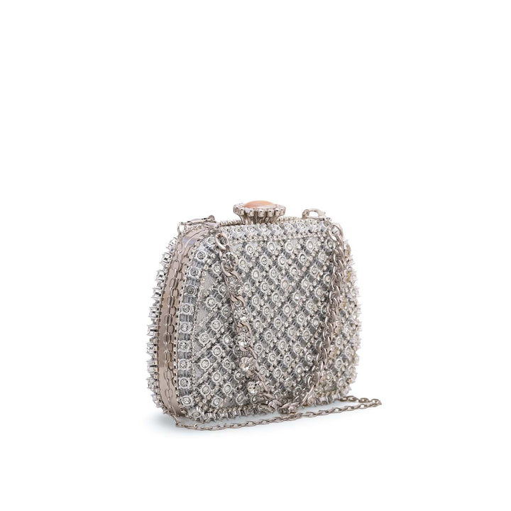 Silver Fancy Clutch P23847